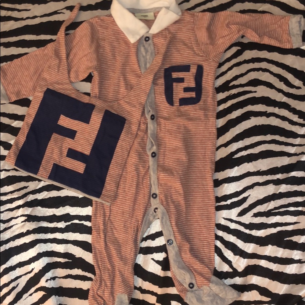 Stripe Fendi onesie (boy)
